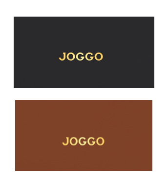 JOGGO(ジョッゴ) ロゴ　ゴールドの配色例