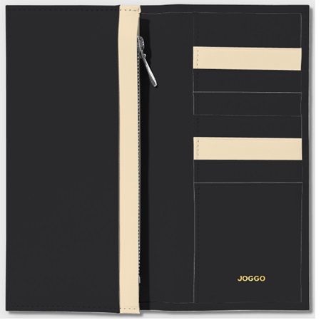 JOGGO(ジョッゴ) 長財布　ブラックベース　配色　例3